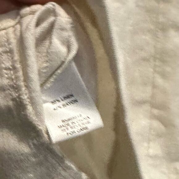 Single Thread Linen Top With Shoulder Pads - Picture 4 of 4